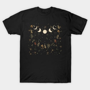 Moonlit Garden-Winter Brown Coloured T-Shirt